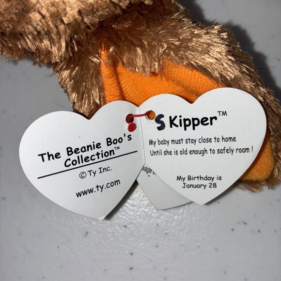 TY Beenie Boos Kipper Kangaroo 6" Glitter Eyes Stuffed Animal Collectible | NWT - Picture 3 of 4